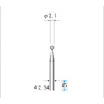 나카니시 전착 다이아몬드 바 입도 #130 구 날 직경 2.1mm 날 길이 2.1mm 11209 1개