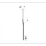 Nakanishi Electroplated Diamond Bur, Grain Size #130, Bullet, Blade Diameter 1.2mm, Blade Length 5mm, 11312, 1 pc