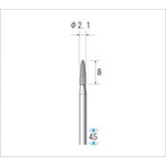Nakanishi Electroplated Diamond Bur, Grain Size #130, Bullet, Blade Diameter 2.1mm, Blade Length 8mm, 11326, 1 pc