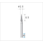 ナカニシ　電着ダイヤモンドバー　粒度１３０　円錐　刃径２．５ｍｍ　刃長８．５ｍｍ　11334　1 本