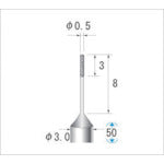 Nakanishi SP Electroplated Small Diameter Diamond Bur #600 Blade Diameter 0.5 x Blade Length 3 x Shaft Diameter 3 x 50L 11813 1 pc
