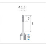 Nakanishi SP Electroplated Small Diameter Diamond Bur #600 Blade Diameter 0.8 x Blade Length 3 x Shaft Diameter 3 x 50L 11816 1 pc