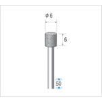ナカニシ　電着ダイヤモンドバー　＃６００　刃径６×刃長５×軸径３×５０Ｌ　12145　1 本