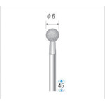Nakanishi Electroplated Diamond Bur, Blade Diameter 6mm, 12320, 1 piece