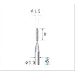 Nakanishi Electroplated Diamond Bur, Blade Diameter 1.5mm, 12331, 1 piece