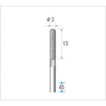 Nakanishi Electroplated Diamond Bur, Blade Diameter 3mm, 12334, 1 piece