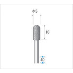 Nakanishi Electroplated Diamond Bur, Blade Diameter 5mm, 12336, 1 piece