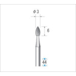 Nakanishi Electroplated Diamond Bur, Blade Diameter 3mm, 12352, 1 piece