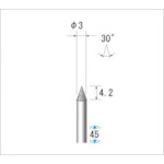 Nakanishi Electroplated Diamond Bur, Blade Diameter 3mm, 12402, 1 piece