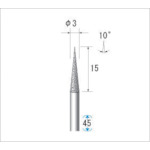Nakanishi Electroplated Diamond Bur, Blade Diameter 3mm, 12404, 1 piece