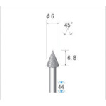 Nakanishi Electroplated Diamond Bur, Blade Diameter 6mm, 12412, 1 piece
