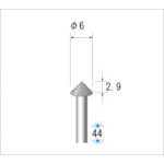 ナカニシ　電着ダイヤモンドバー　刃径６ｍｍ　12418　1 本