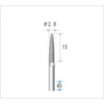 Nakanishi Electroplated Diamond Bur, Blade Diameter 2.8mm, 12455, 1 piece