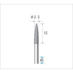 ナカニシ　電着ダイヤモンドバー　刃径３．３ｍｍ　12457　1 本