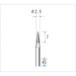 ナカニシ　電着ＣＢＮバー　砲弾　＃１００　刃径２．５×４５Ｌ　12464　1 本