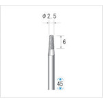 ナカニシ　電着ダイヤモンドバー　刃径２．７ｍｍ　12493　1 本