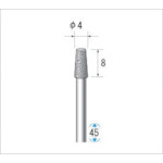 ナカニシ　電着ダイヤモンドバー　刃径４ｍｍ　12494　1 本