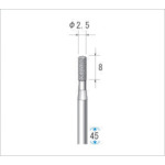 ナカニシ　クラフトダイヤモンドバー（１Ｐｋ（袋）＝３本入）円筒　刃径２．５　12804　1 PK