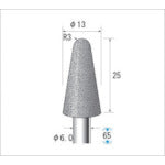 나카니시 전착 CBN 바 테이퍼 끝 원 #100 칼날 직경 13×65L 13302 1개