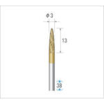 Nakanishi Titanium Coated Carbide Cutter Bullet (Double Cut) Blade Diameter 3mm Blade Length 12.7mm 21242 1 piece