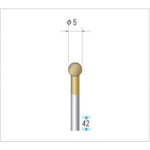 나카니시 티타늄 코트 초경 커터 구 (싱글 컷) 날 직경 5mm 날 길이 5mm 21292 1 개
