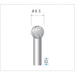 나카니시 티타늄 코트 초경 커터 구(더블 컷) 날 직경 9.5mm 날 길이 9.5mm 21512 1개