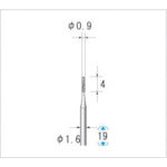 ナカニシ　超硬カッター　（１Ｐｋ（袋）＝５本入）　刃径０．９ｍｍ　22061　1 PK