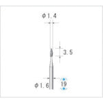 나카니시 초경 커터 (1Pk(봉투)=5개입) 칼날 직경 1.4mm 22091 1 PK