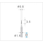 나카니시 초경 커터 (1Pk(봉투)=5개입) 칼날 직경 0.8mm 22101 1 PK