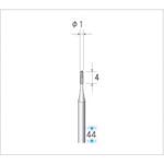 ナカニシ　超硬カッター　円筒（シングルカット）　刃径１ｍｍ　刃長４ｍｍ　23122　1 本