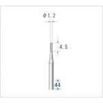 나카니시 초경 커터 원통 끝 원(싱글 컷) 날 직경 1.2mm 날 길이 4.5mm 23142