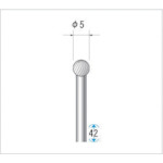 나카니시 초경 커터 구(싱글 컷) 날 직경 5mm 날 길이 4.7mm 24018 1개