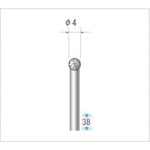 ナカニシ　超硬カッター　球（ダブルカット）　刃径４ｍｍ　刃長３．４ｍｍ　24074　1 本