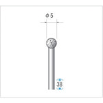 ナカニシ　超硬カッター　球（ダブルカット）　刃径５ｍｍ　刃長４．７ｍｍ　24075　1 本