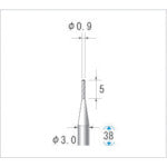 나카니시 초경 커터 원통(싱글 컷·엔드 컷 부착) 날 직경 0.9mm 날 길이 4mm 24177