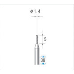 나카니시 초경 커터 원통(싱글 컷·엔드 컷 부착) 날 직경 1.4mm 날 길이 4mm 24179