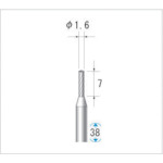 나카니시 초경 커터 원통(싱글 컷·엔드 컷 부착) 날 직경 1.6mm 날 길이 6mm 24180
