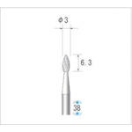 나카니시 초경 커터 방울(더블 컷) 날 직경 3mm 날 길이 6.3mm 24362 1개