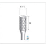 ナカニシ　超硬カッター　円筒（ダブルカット）　刃径９．５ｍｍ　刃長１９ｍｍ　24808　1 本