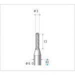 나카니시 초경 커터 원통(더블 컷·엔드 컷 부착) 날 직경 3mm 날 길이 13mm 26058 1개