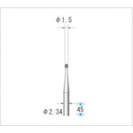 ナカニシ　精密スチールカッター　（１Ｐｋ（袋）＝１２本入）　刃径１．５ｍｍ　33022　1 PK