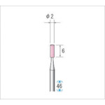 ナカニシ　軸付砥石（１Ｐｋ（袋）＝１０本入）粒度＃８０　ピンク　円筒　外径２ｍｍ　42012　1 PK