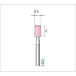 ナカニシ　軸付砥石（１Ｐｋ（袋）＝１０本入）粒度１００　ピンク　円筒　外径５ｍｍ　42424　1 PK