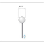 Nakanishi Shafted Grindstone (1Pk (bag) = 10 pieces) Grit 120 White Ball Outer Diameter 10mm 42532 1 PK