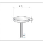 Nakanishi Shafted Grindstone (1Pk (bag) = 10 pieces) Grit #120 White Cylinder Outer Diameter 25mm 42538 1 PK