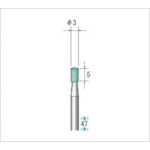 ナカニシ　軸付砥石（１Ｐｋ（袋）＝１０本）粒度１００　グリーン　円筒　外径３ｍｍ　42682　1 PK
