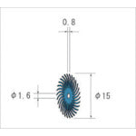 ナカニシ　フェザーゴム砥石　（１Ｐｋ（袋）＝１０本入）　47004　1 PK