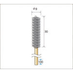 Nakanishi Inside Brush Stainless Steel Outer Diameter 9mm 51627 1 PK