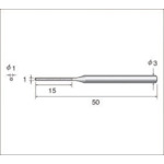 Nakanishi Electroplated Diamond File (Shaft Diameter 3mm) Total Length 50mm Blade Length 15mm Blade Width 1mm 62843 1 piece