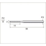 Nakanishi Electroplated Diamond File (Shaft Diameter 3mm) Total Length 50mm Blade Length 15mm Blade Width 2mm 62847 1 piece